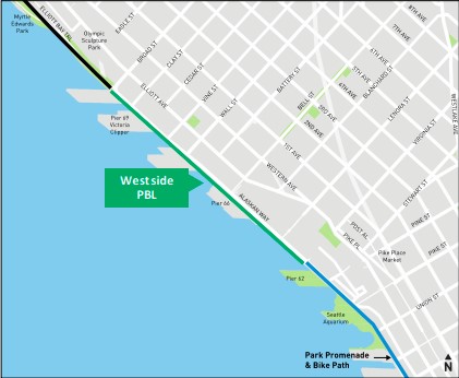 Continuous bike trail when cruise ships are not loading or unloading